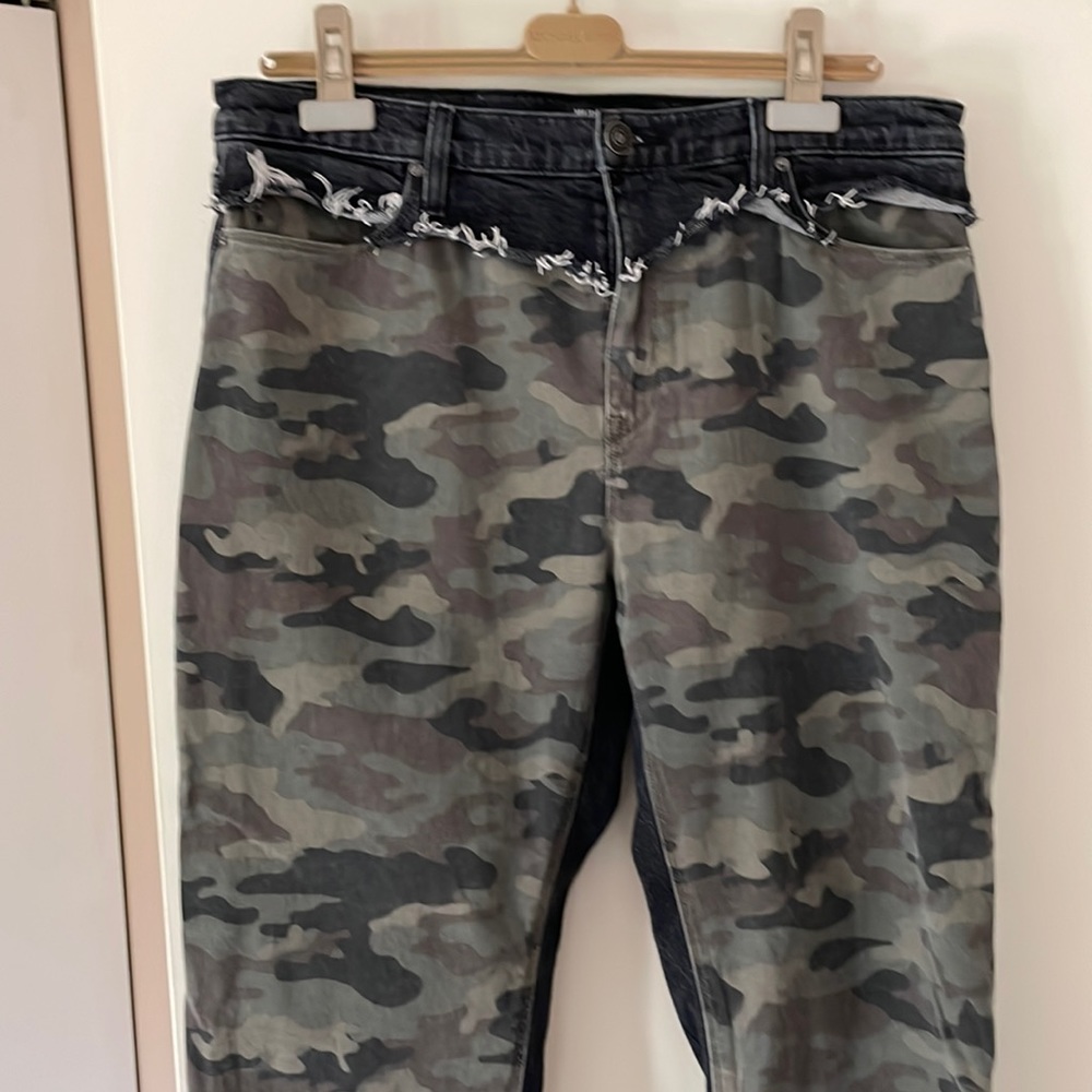 Hudson camo/denim jeans, size 32